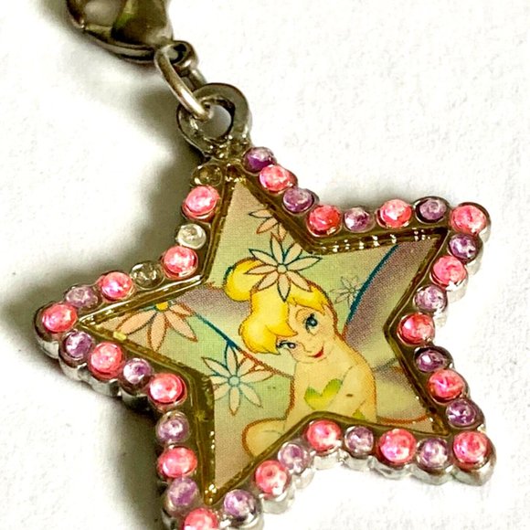Vintage Tinker Bell Charm Disney Crystal Tink Zipper Pull Please READ! - Picture 2 of 10